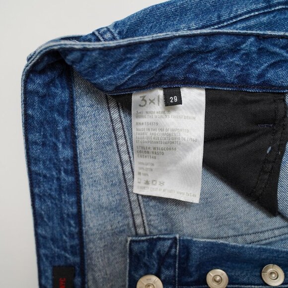 3x1 “Higher Ground” 100% cotton crop flare button fly raw hem gusset jeans - Picture 4 of 8